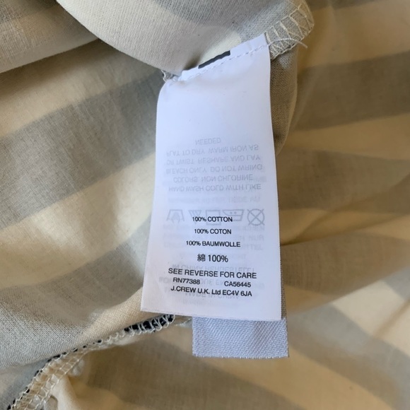 NWT J.Crew Striped Cotton Ruffle Blouse Small - Picture 3 of 8